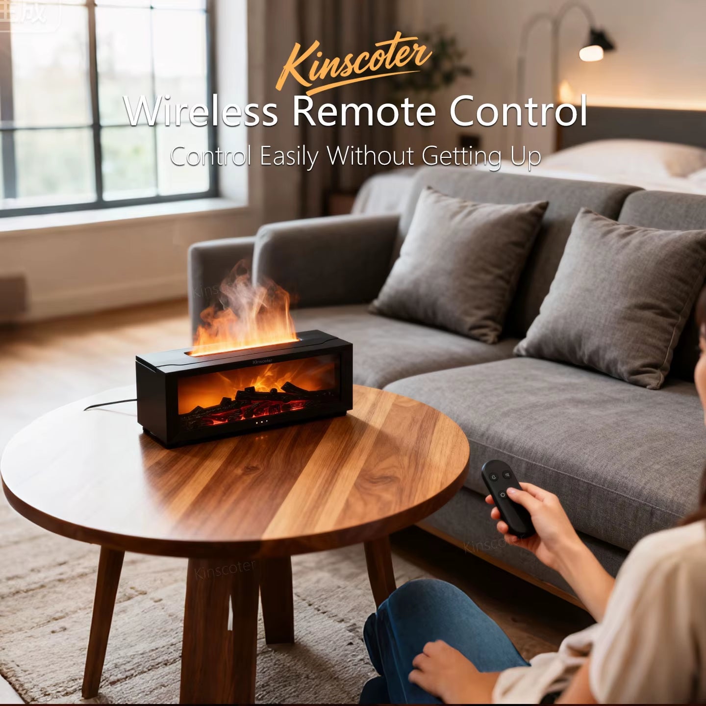Enchanting Aroma Diffuser with Simulated Flame - Essential Oil Humidifier for Home & Office, Perfect Holiday Gift!