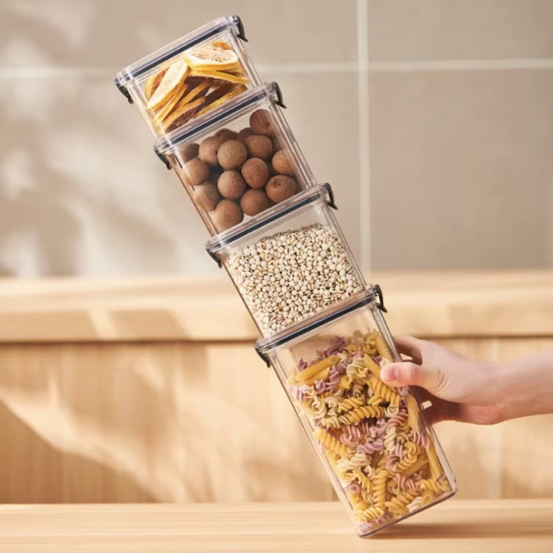 460-1800Ml Kitchen Sealed Jar Stackable Food Storage Box Multigrain Tank Bottle Cereal Candy Dried Fruit Tea Storage Containers