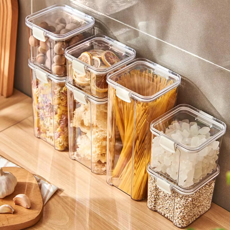 460-1800Ml Kitchen Sealed Jar Stackable Food Storage Box Multigrain Tank Bottle Cereal Candy Dried Fruit Tea Storage Containers