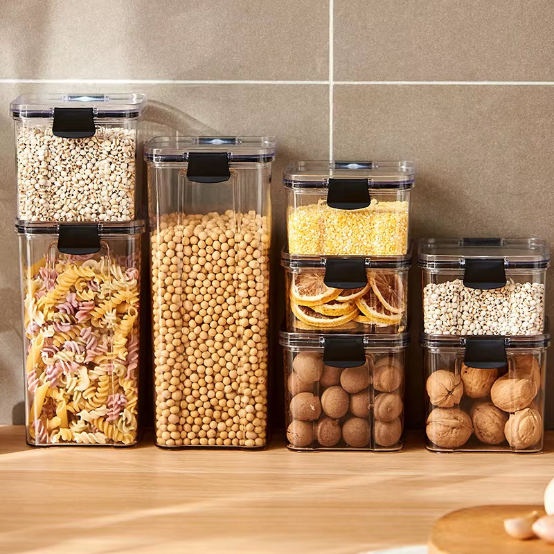 460-1800Ml Kitchen Sealed Jar Stackable Food Storage Box Multigrain Tank Bottle Cereal Candy Dried Fruit Tea Storage Containers