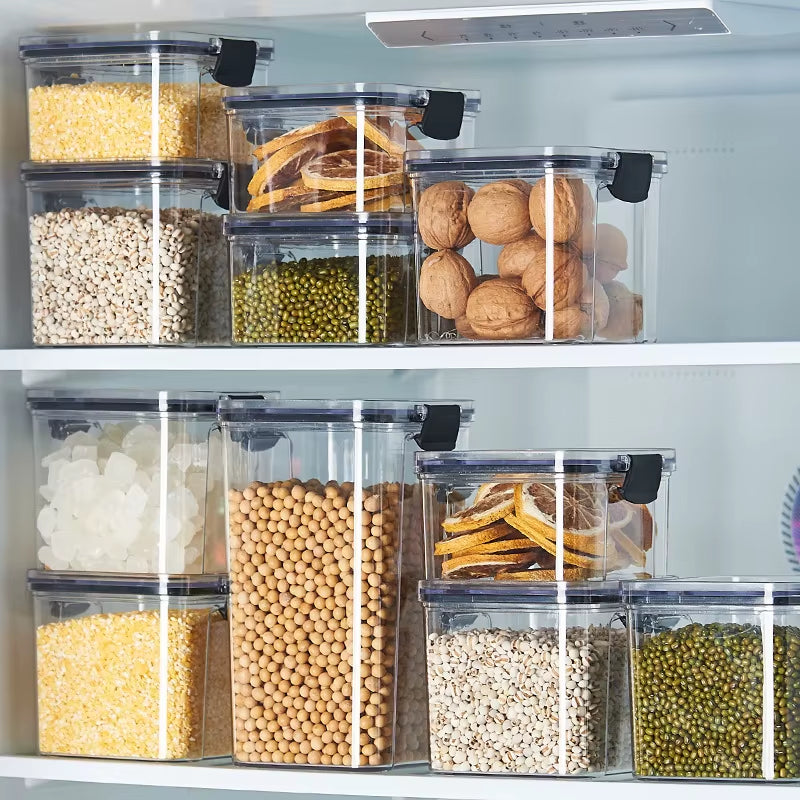 460-1800Ml Kitchen Sealed Jar Stackable Food Storage Box Multigrain Tank Bottle Cereal Candy Dried Fruit Tea Storage Containers