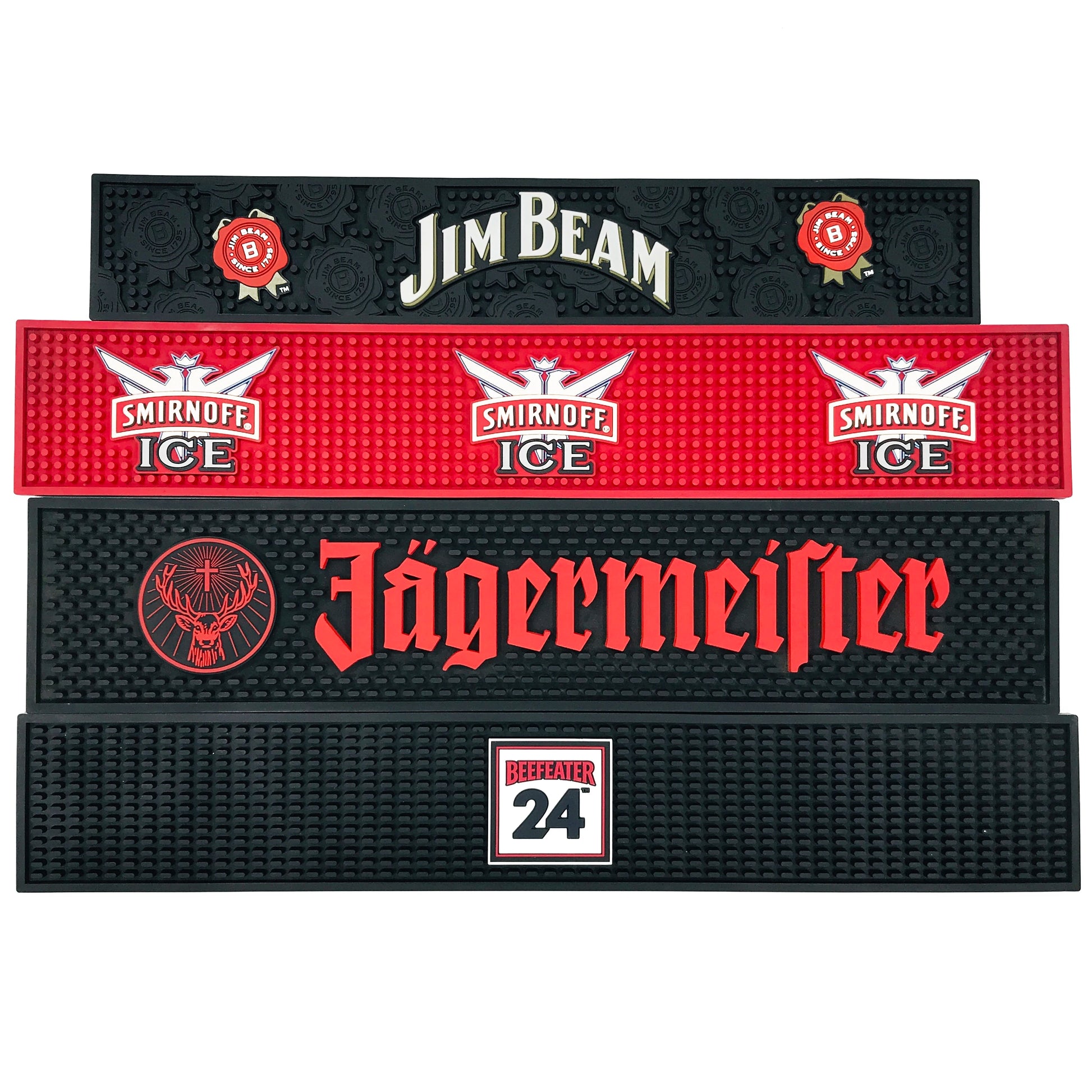 Customized Logo Eco-Friendly Modern Soft PVC Rubber Beer Jagermeister Bar Mat