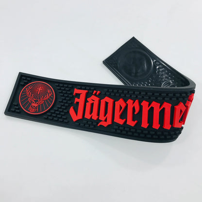Customized Logo Eco-Friendly Modern Soft PVC Rubber Beer Jagermeister Bar Mat