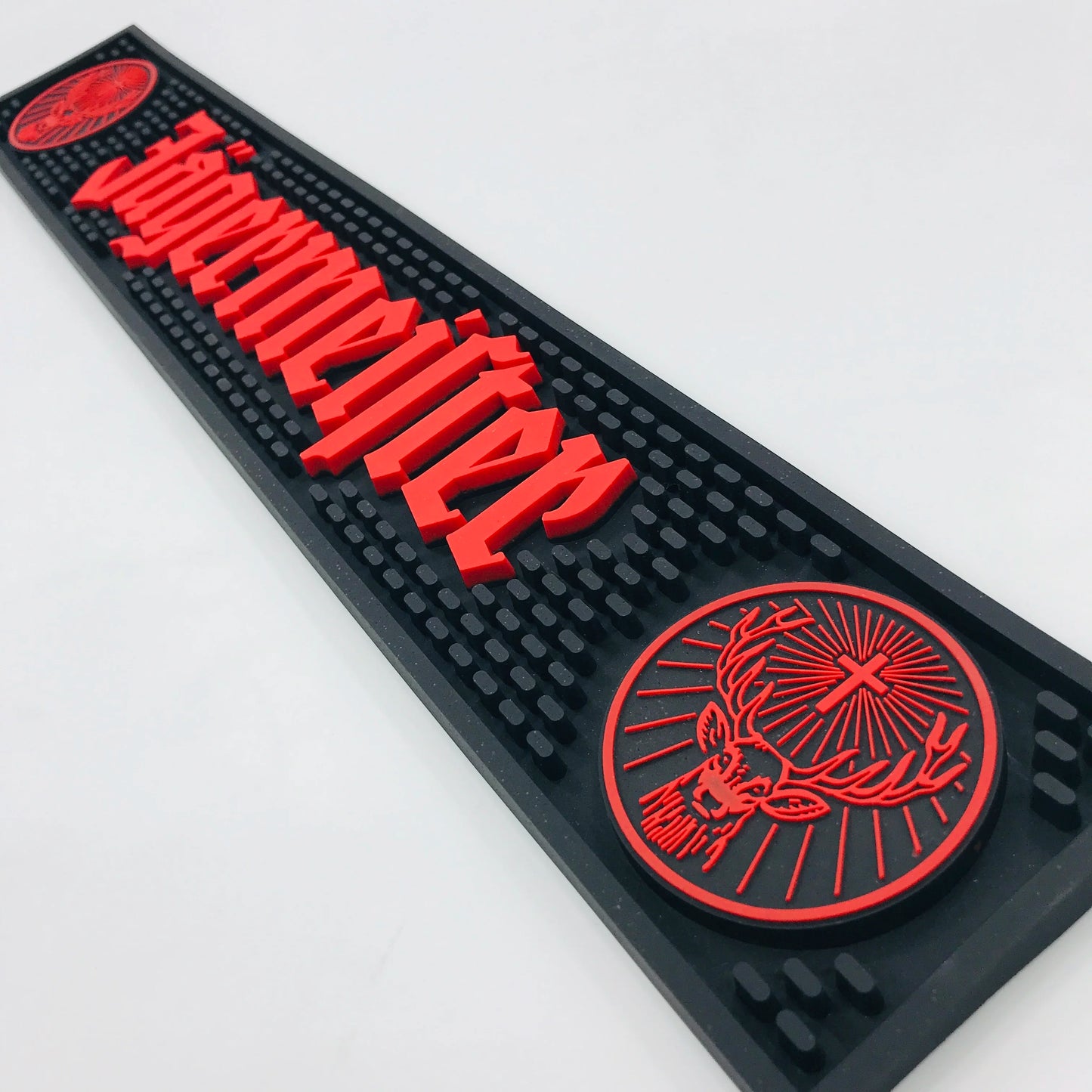 Customized Logo Eco-Friendly Modern Soft PVC Rubber Beer Jagermeister Bar Mat