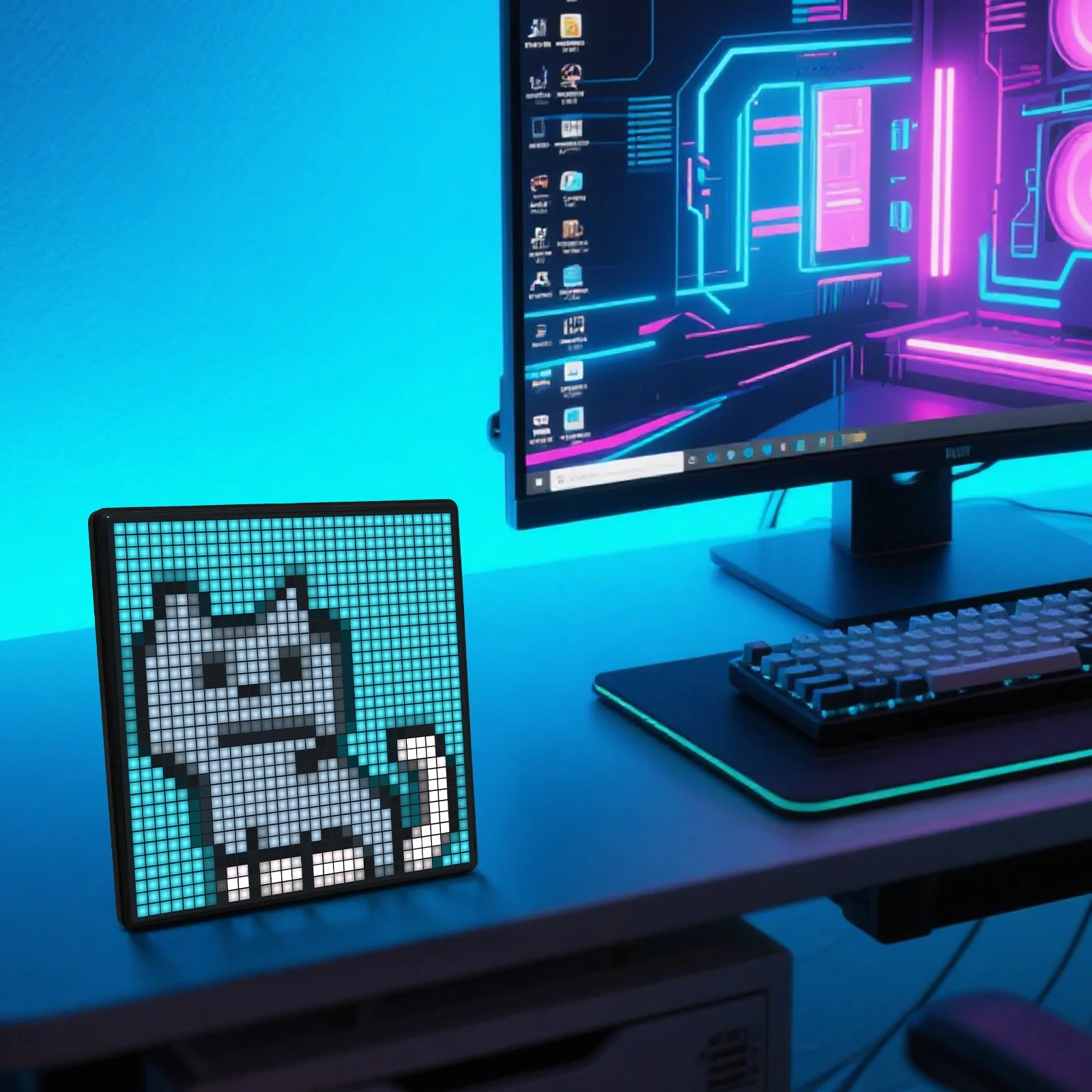 DIY LED Pixel Display RGB LED Panel Lamp Programmable Pixel Art Digital Light Display with APP Control Creative Display Screen