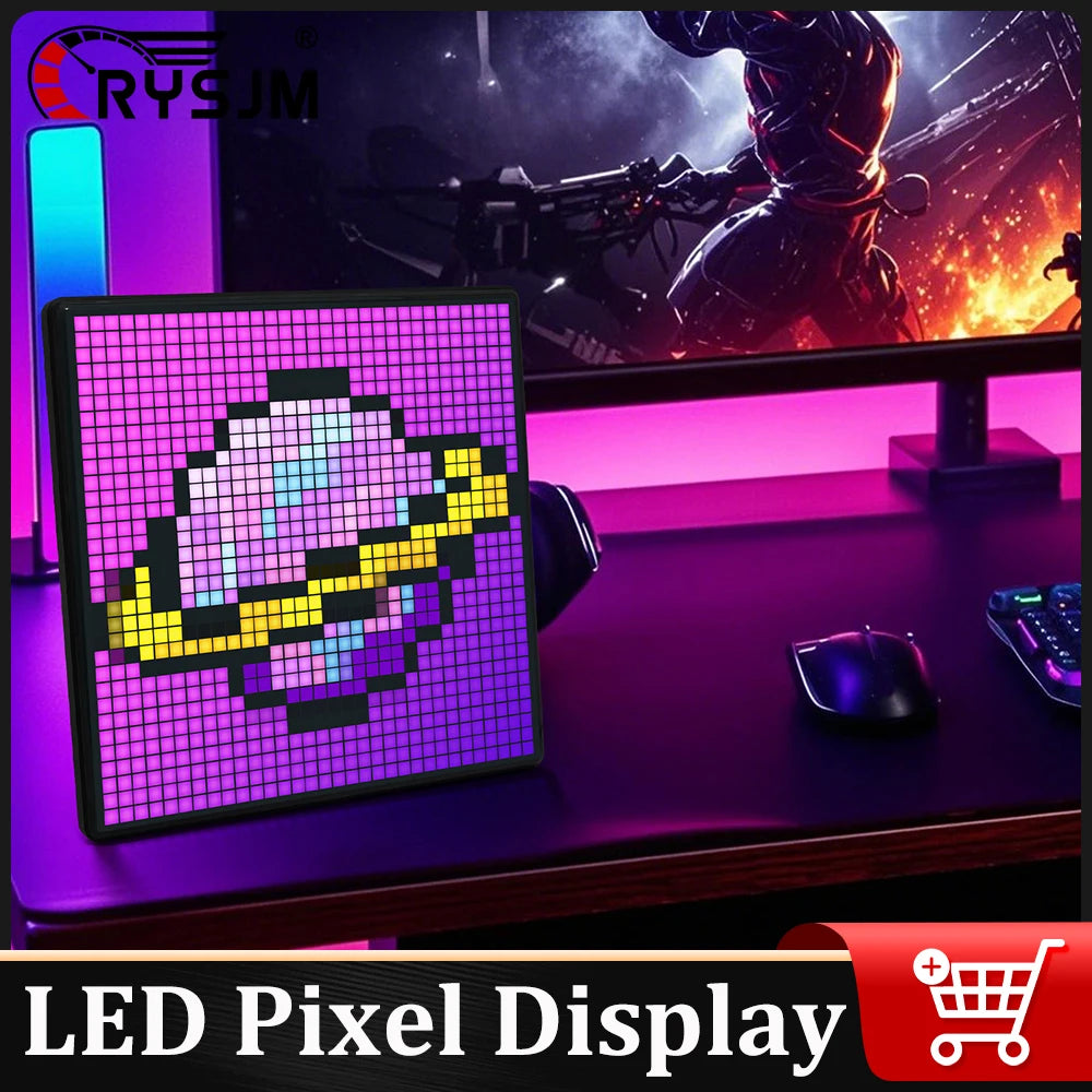 DIY LED Pixel Display RGB LED Panel Lamp Programmable Pixel Art Digital Light Display with APP Control Creative Display Screen