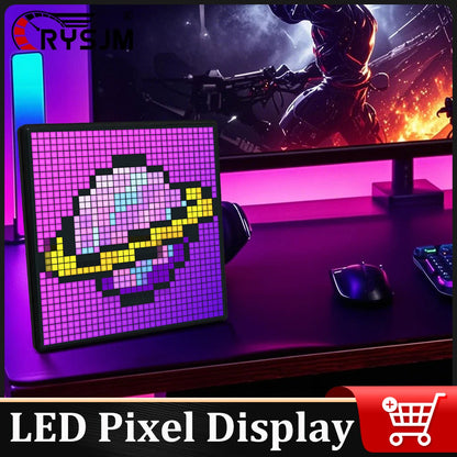 DIY LED Pixel Display RGB LED Panel Lamp Programmable Pixel Art Digital Light Display with APP Control Creative Display Screen