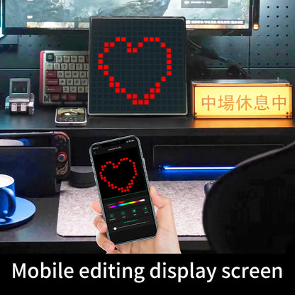 DIY LED Pixel Display RGB LED Panel Lamp Programmable Pixel Art Digital Light Display with APP Control Creative Display Screen