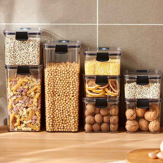 460-1800Ml Kitchen Sealed Jar Stackable Food Storage Box Multigrain Tank Bottle Cereal Candy Dried Fruit Tea Storage Containers